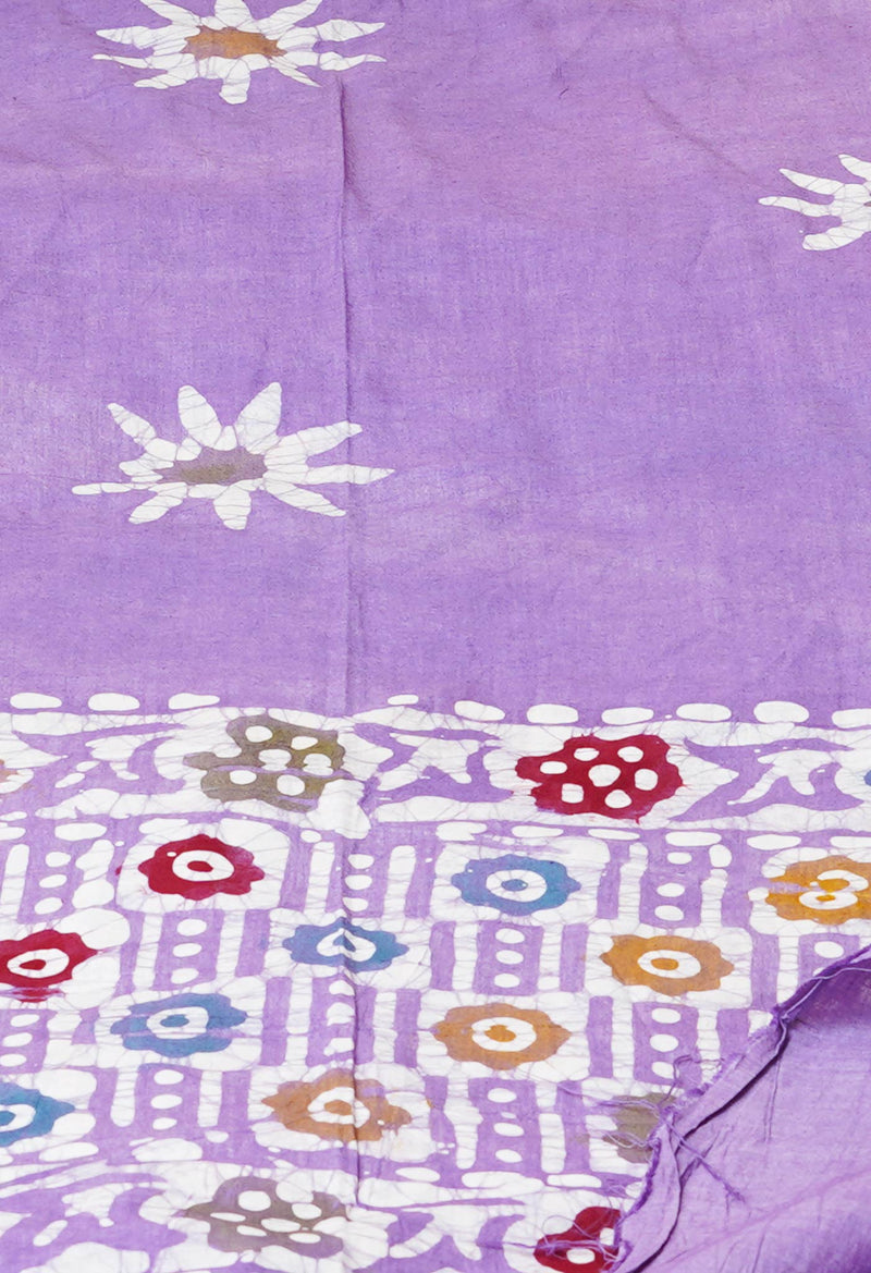 Violet Pure Batik Heavy Cotton Dupatta – UDS5335