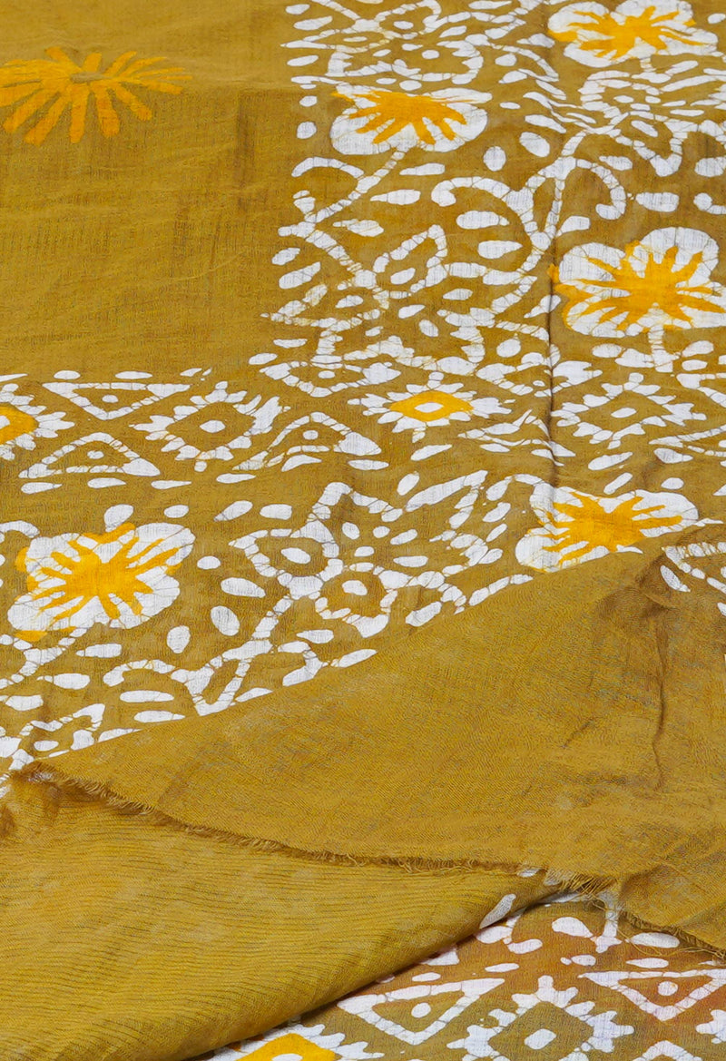 Brown Pure Batik Kota Cotton Dupatta – UDS5342