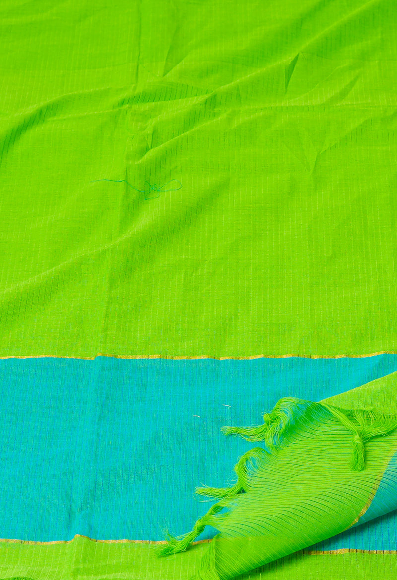 Green Pure Mangalagiri Cotton Dupatta–UDS5501