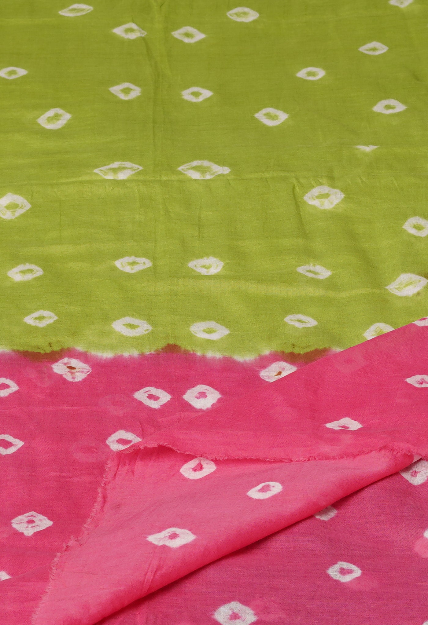 Green Pure Bandhani Printed Cotton Dupatta-UDS5668