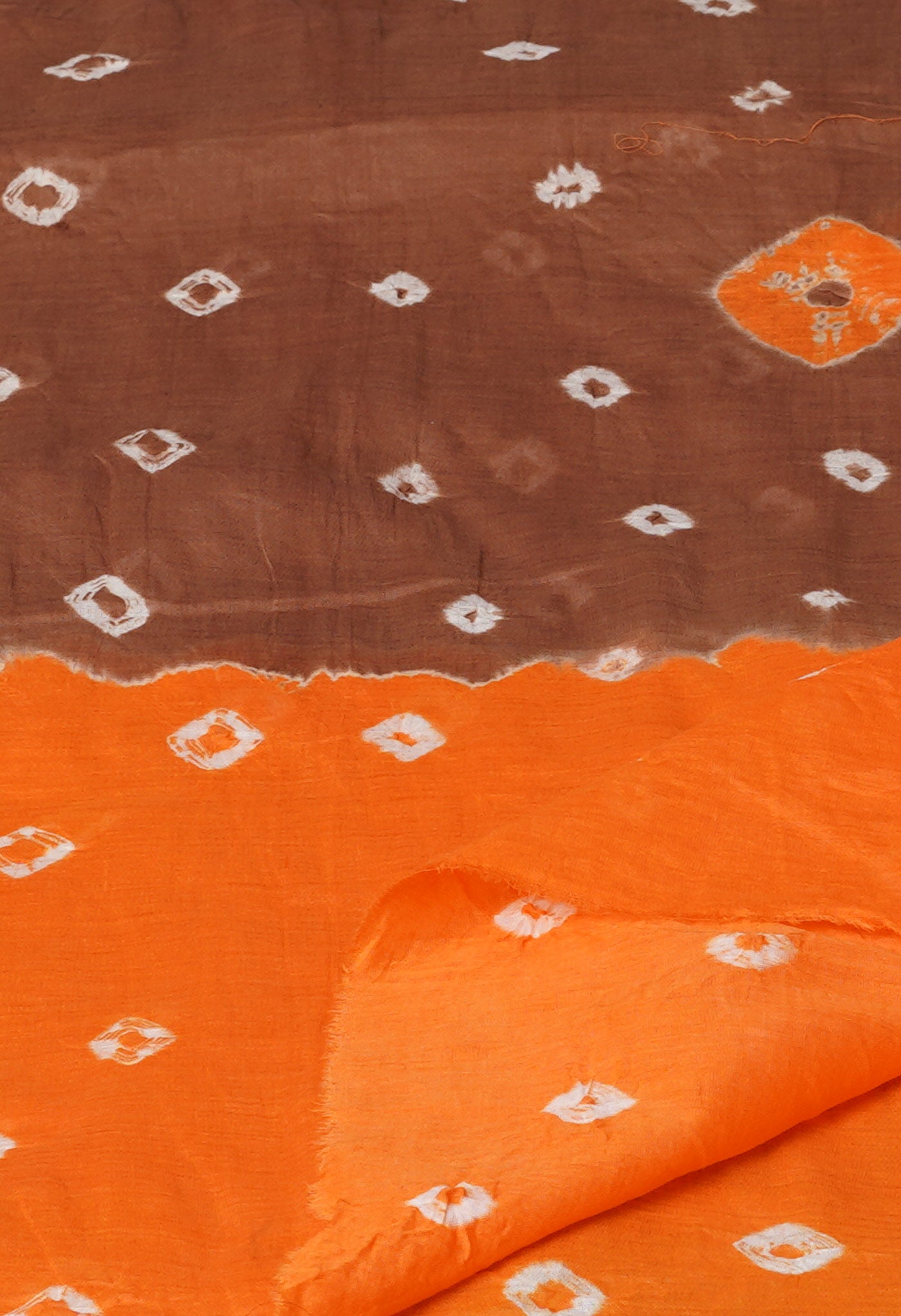 Brown Pure Bandhani Printed Cotton Dupatta-UDS5679