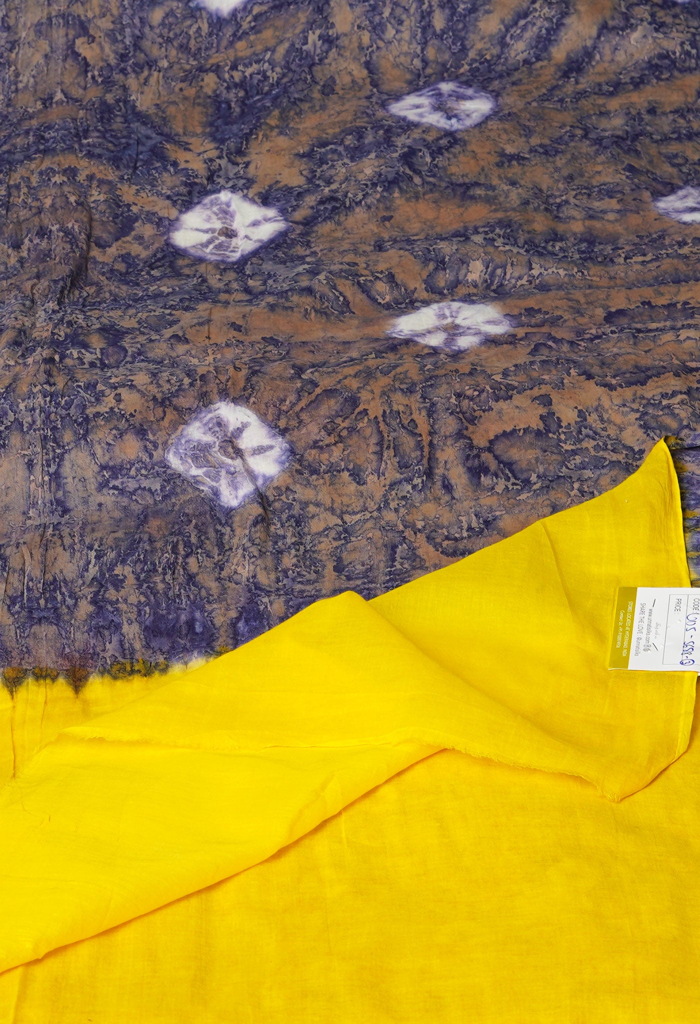 Yellow Pure Bandhani Printed Cotton Dupatta