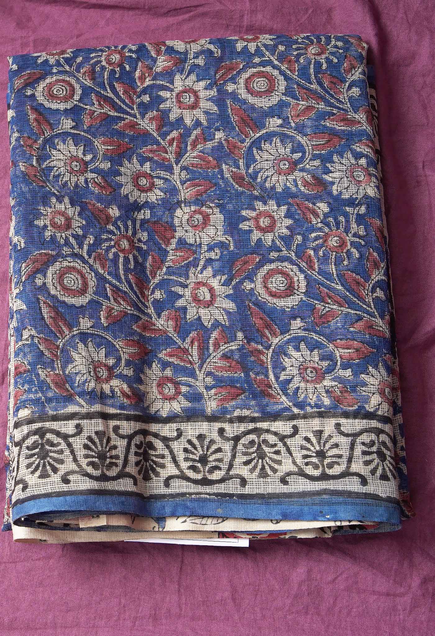 Pure Jaipur Bagru Block Printed Kota Cotton Saree-ULAC0001/71-18