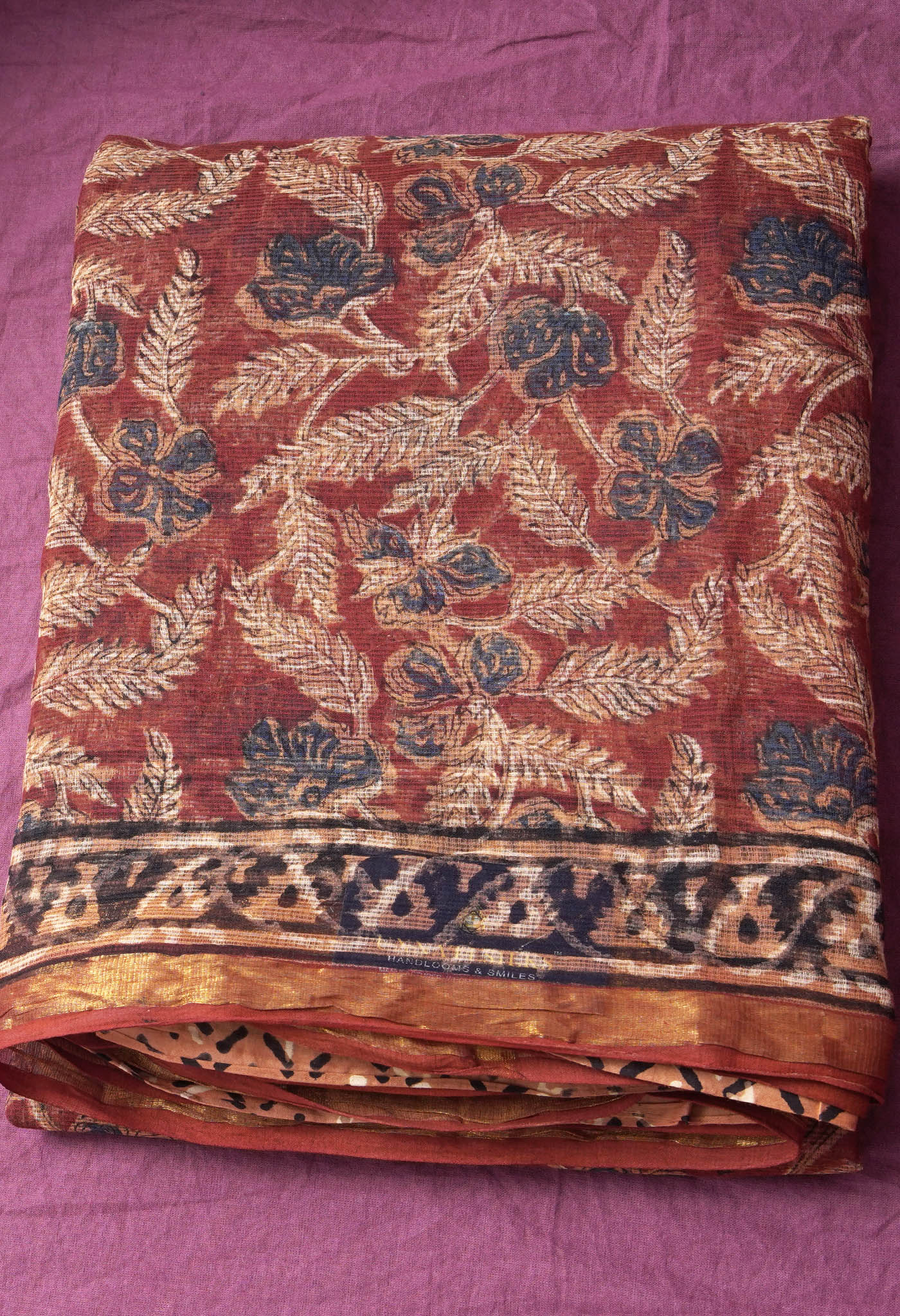 Pure Jaipur Bagru Block Printed Kota Cotton Saree-ULAC0001/71-63