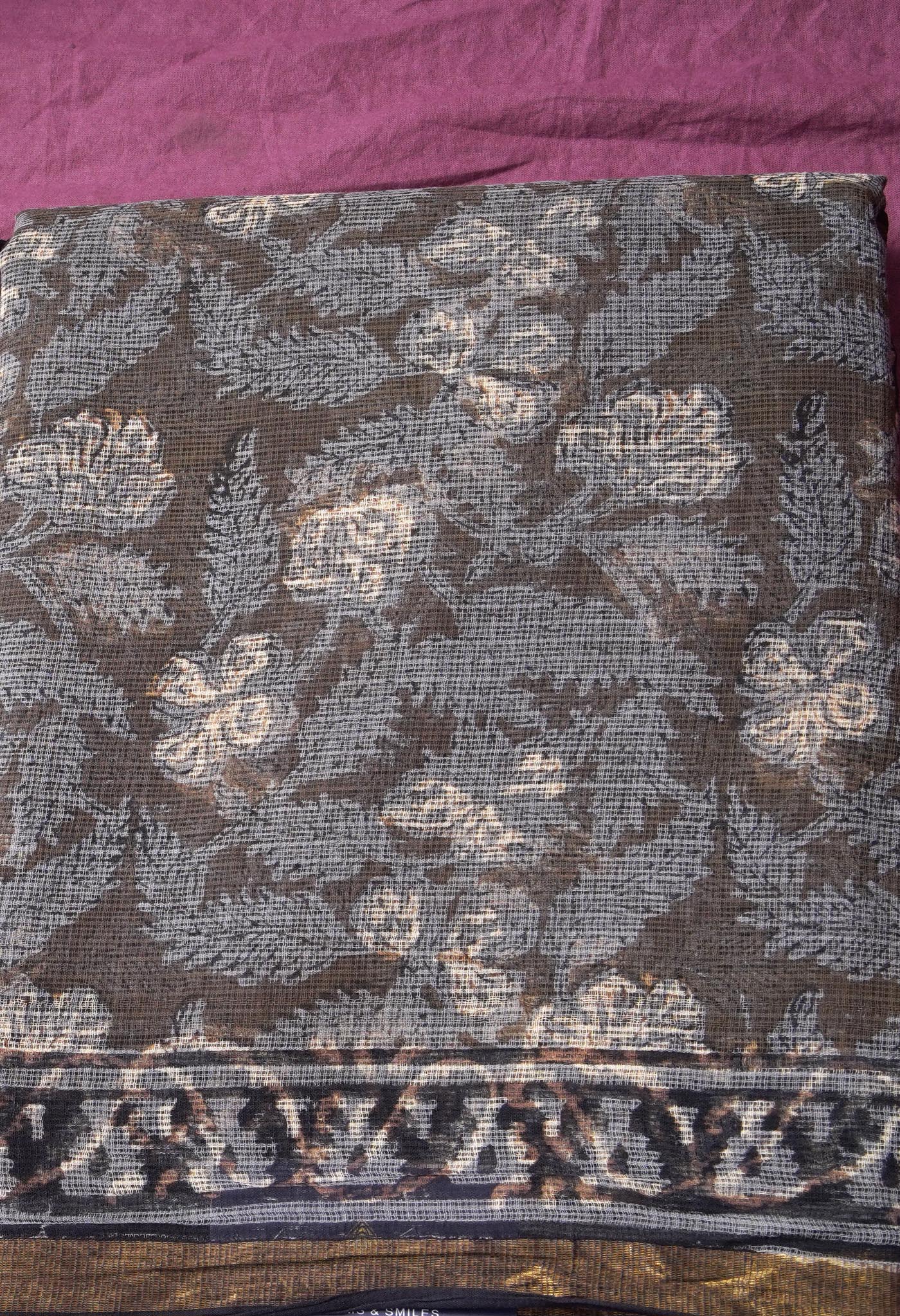 Pure Jaipur Bagru Block Printed Kota Cotton Saree-ULAC0001/71-69