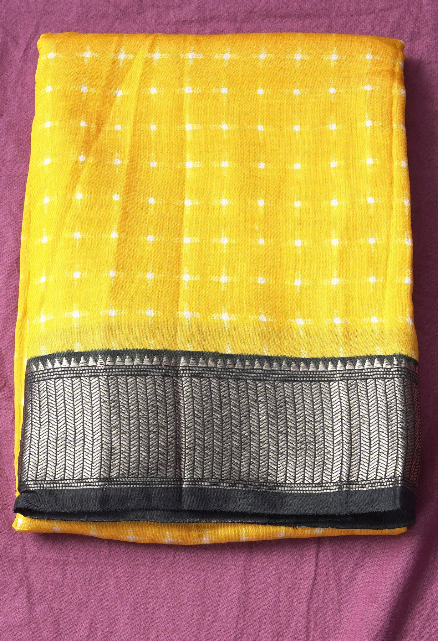 Pure Ikat Printed Chanderi Silk Saree-ULAC0002/16-5