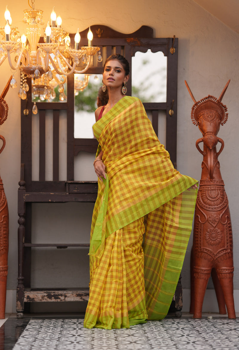 Multi Pure Pavani Mangalagiri Cotton Saree-UNM52330