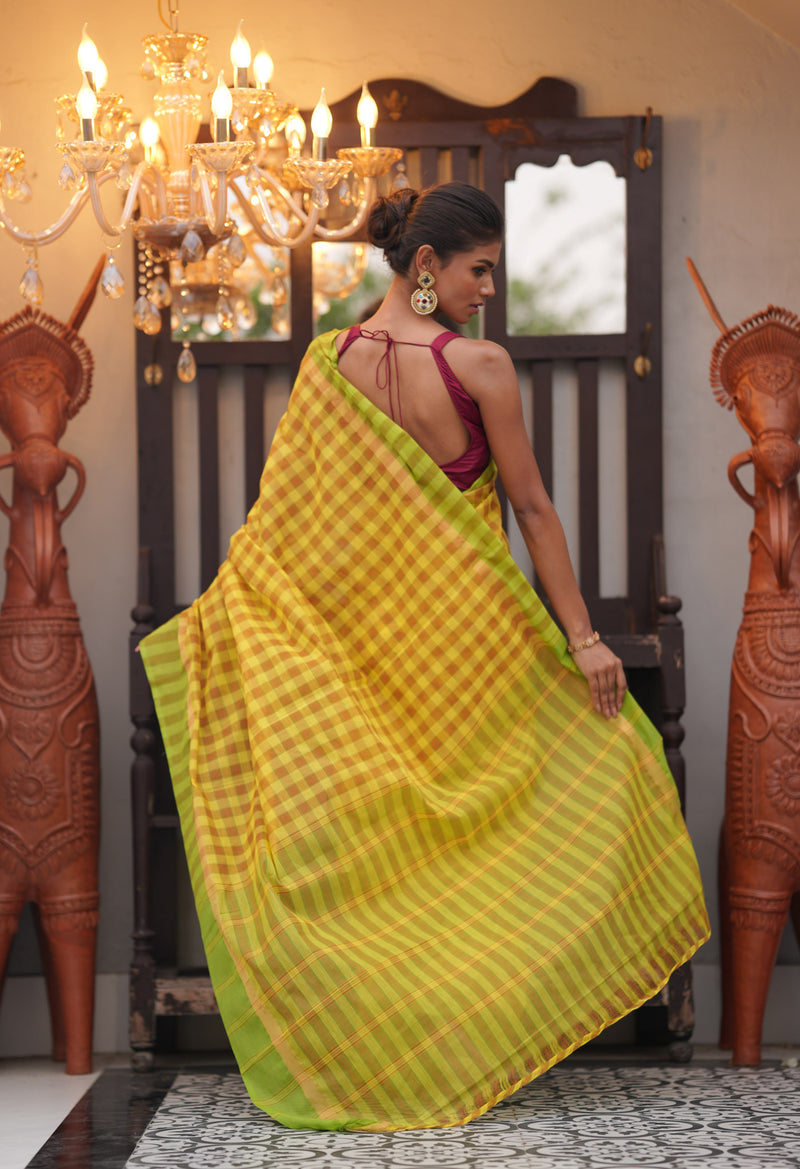 Multi Pure Pavani Mangalagiri Cotton Saree-UNM52330