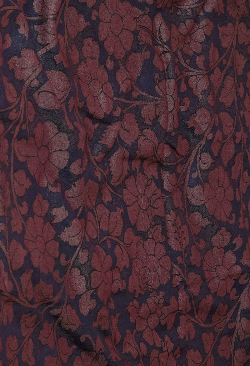 Cream Pure Handloom Pen Kalamkari Painting Gicha Tussar Jute Saree-UNM72675