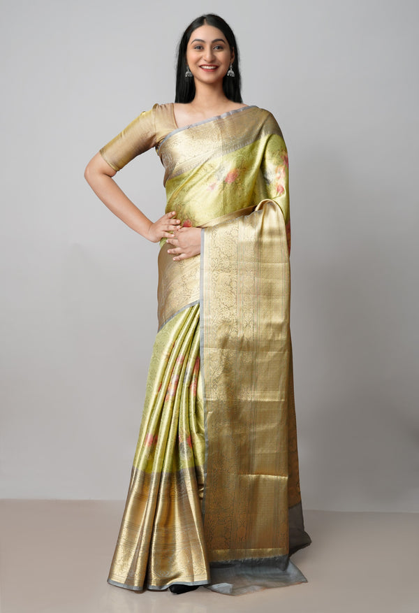 Light Green  Fancy Banarasi Silk Saree-UNM73023