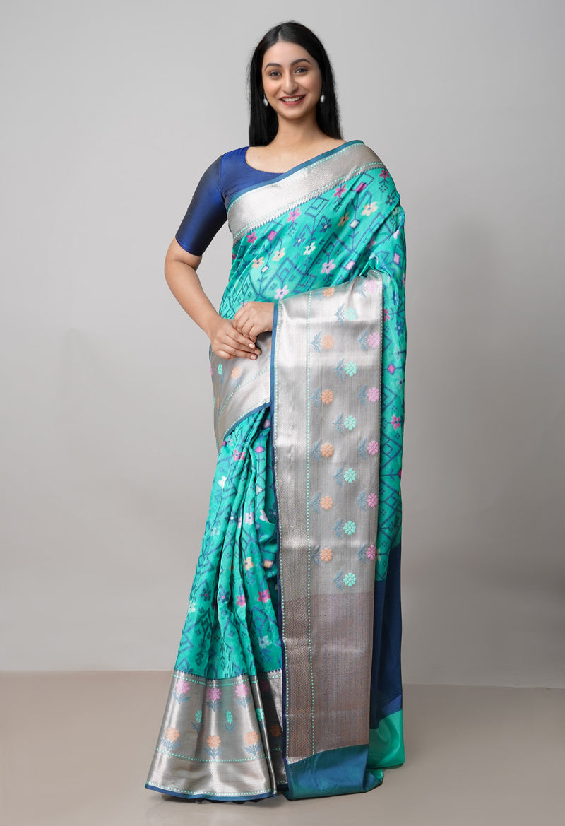 Sea Green  Fancy Banarasi Silk Saree-UNM73025