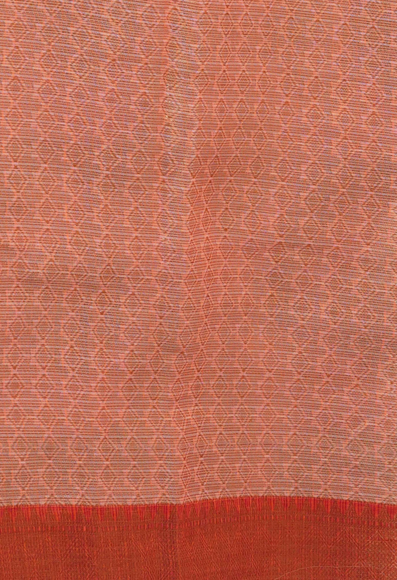 Orange Pure  Banarasi Kota Cotton Saree-UNM73051
