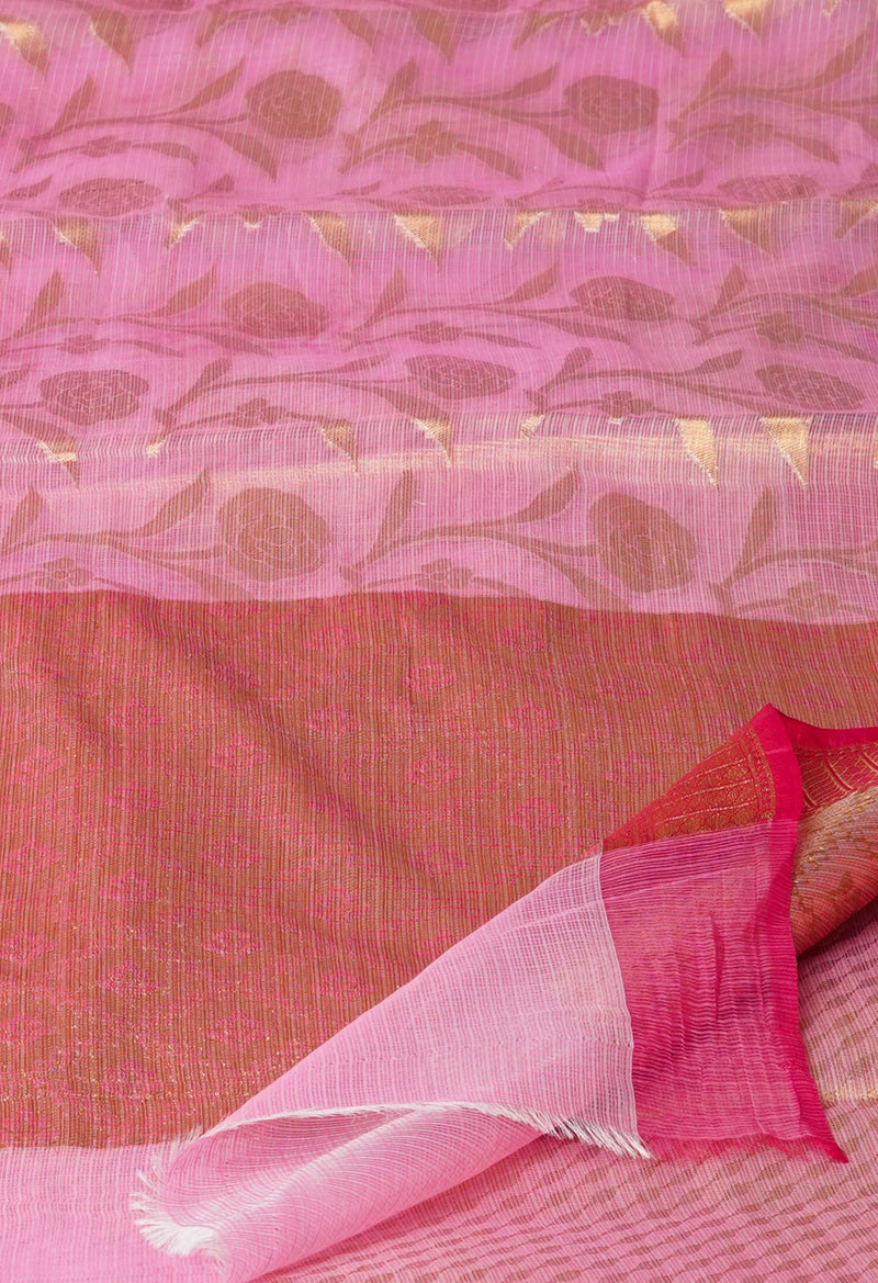 Pink Pure  Banarasi Kota Cotton Saree-UNM73053