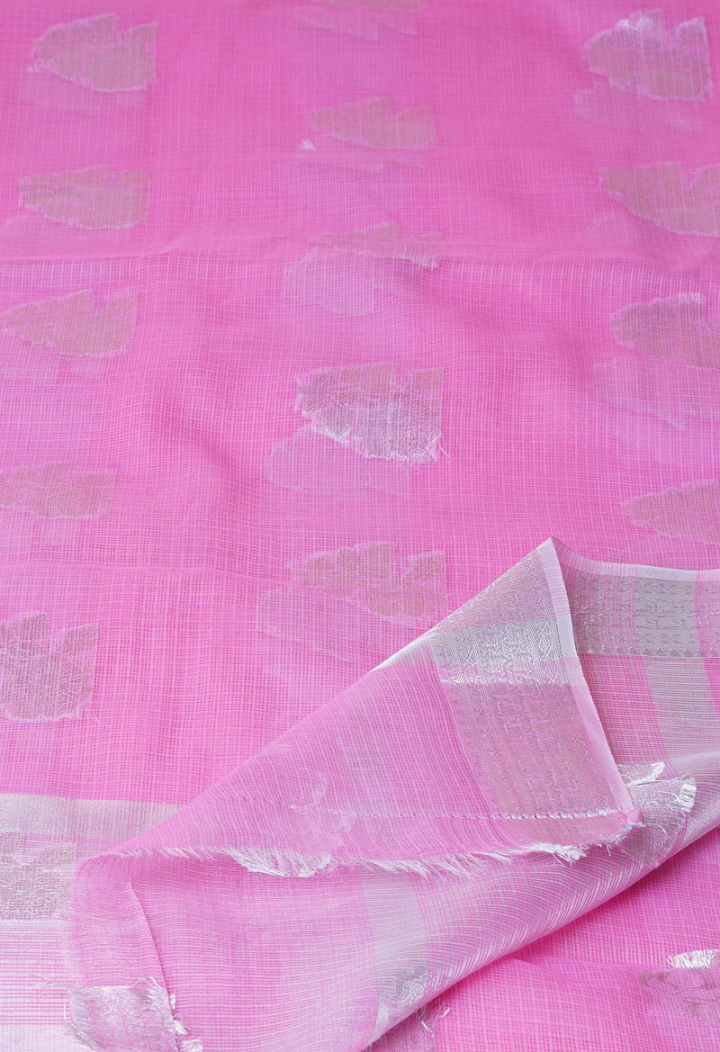 Pink Pure  Banarasi Kota Cotton Saree-UNM73082