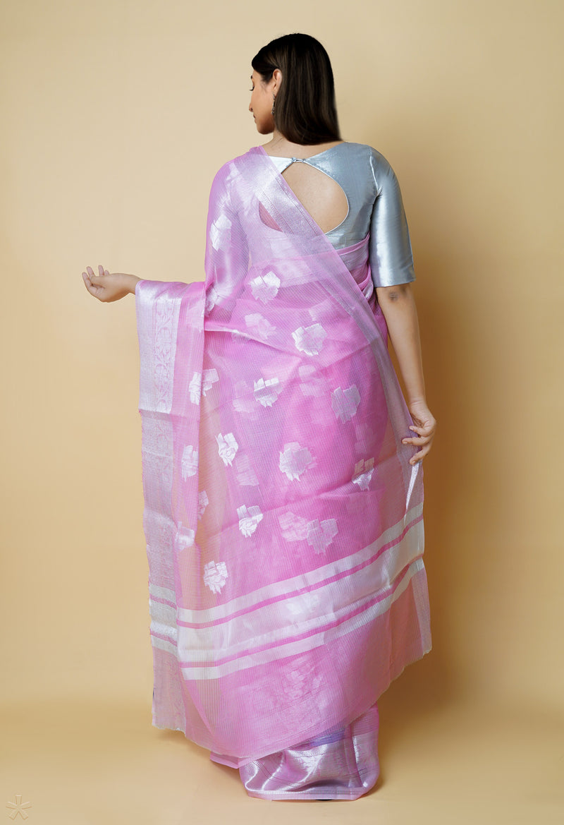 Pink Pure  Banarasi Kota Cotton Saree-UNM73089