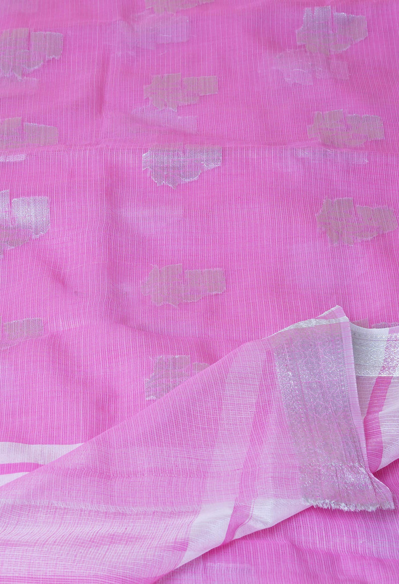 Pink Pure  Banarasi Kota Cotton Saree-UNM73089