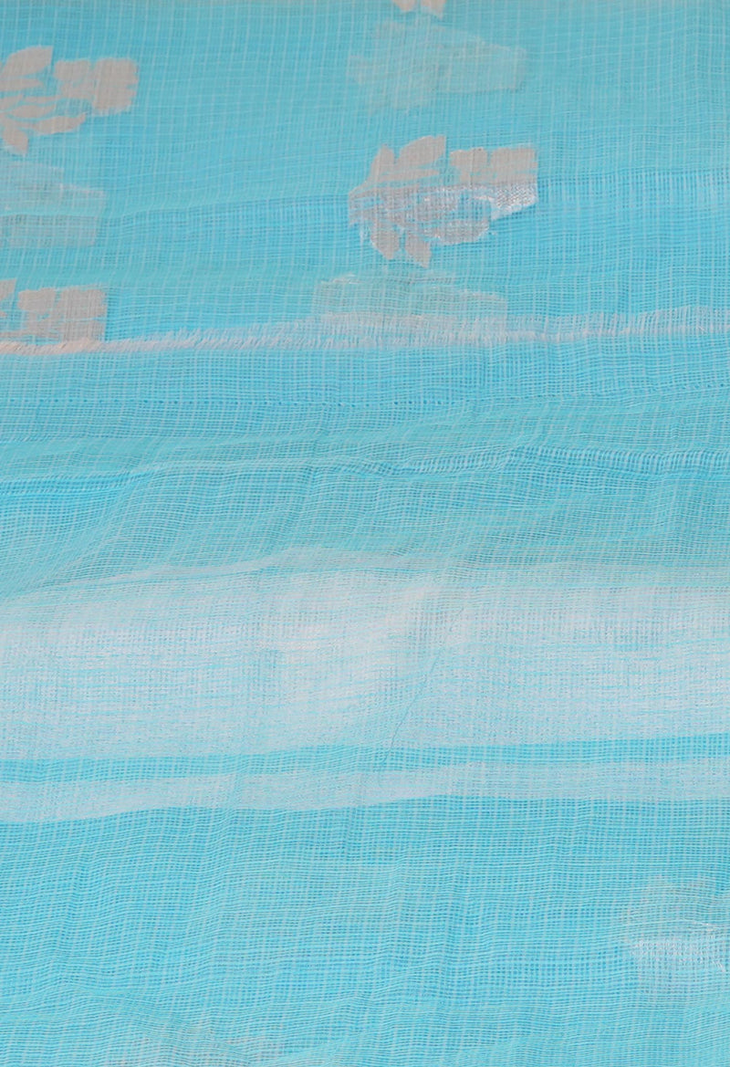 Blue Pure  Banarasi Kota Cotton Saree-UNM73091