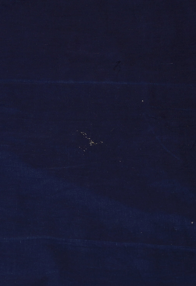 Navy Blue Pure  Hand Batik Mulmul Cotton Saree-UNM73121