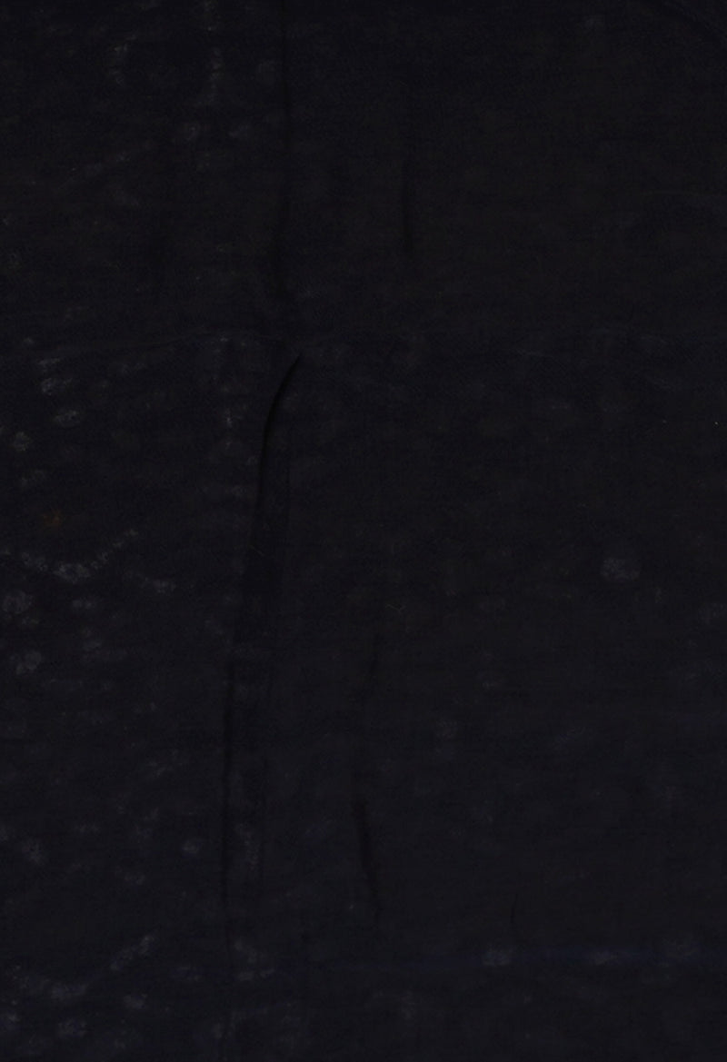 Black Pure  Hand Batik Mulmul Cotton Saree-UNM73136