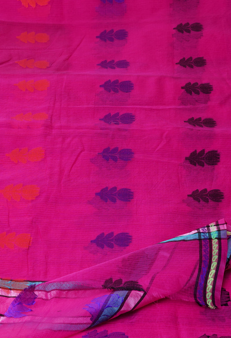 Pink Pure  Embroidery Kota Cotton Saree-UNM73227