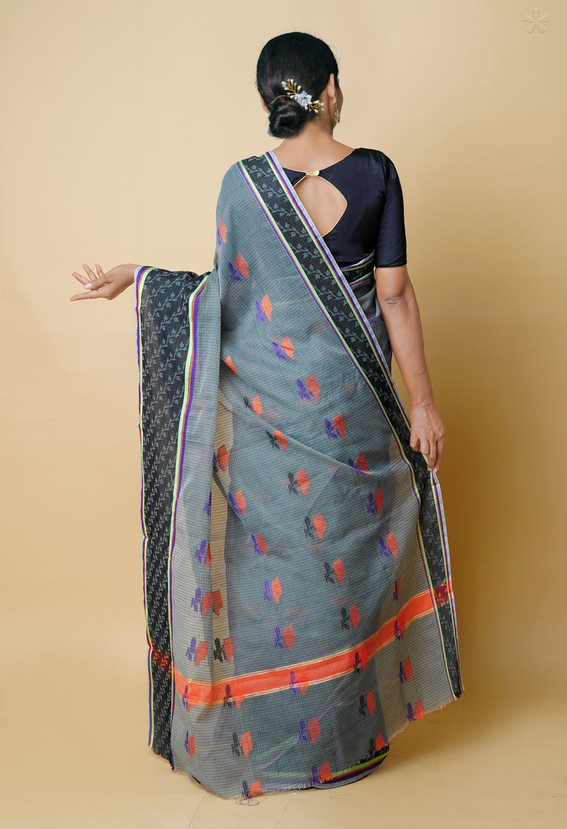 Green Pure  Embroidery Kota Cotton Saree-UNM73230