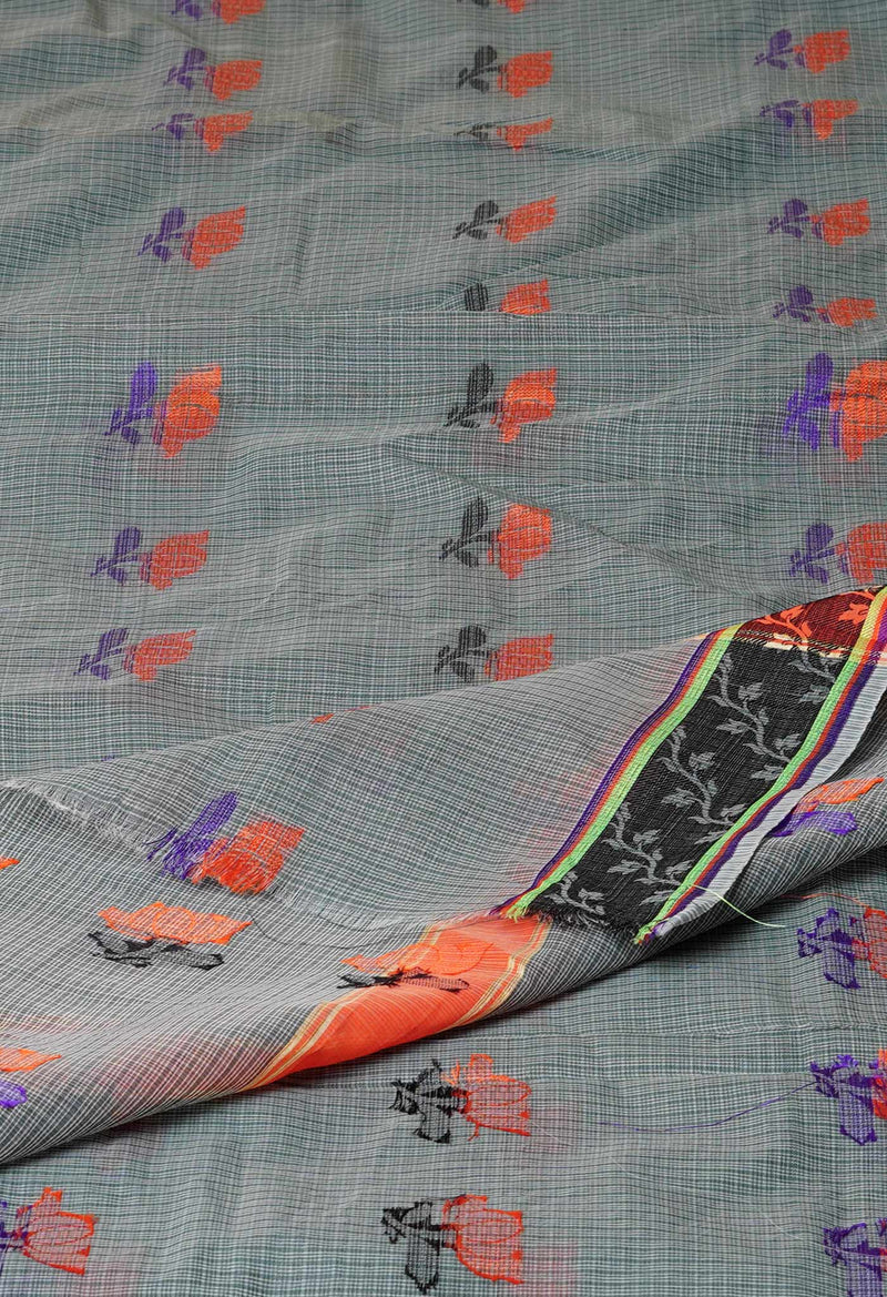 Green Pure  Embroidery Kota Cotton Saree-UNM73230