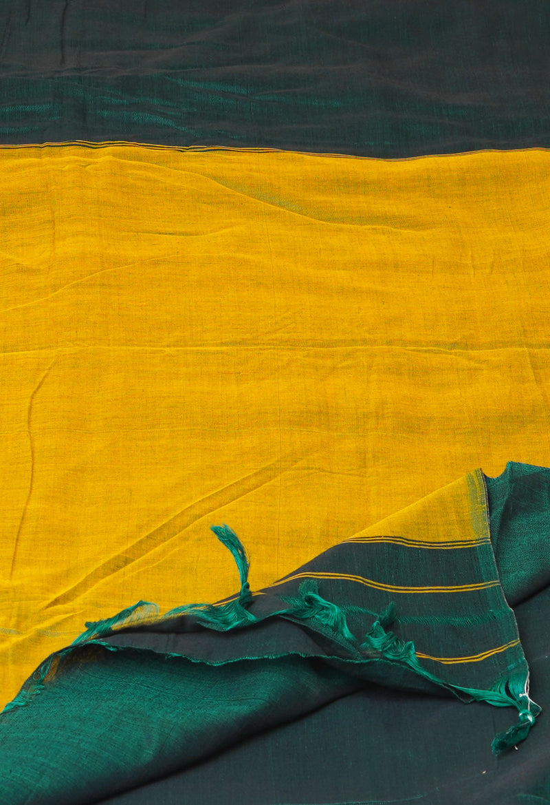 Dark Green Pure Handloom Pavani Narayanpet Cotton Saree-UNM73232