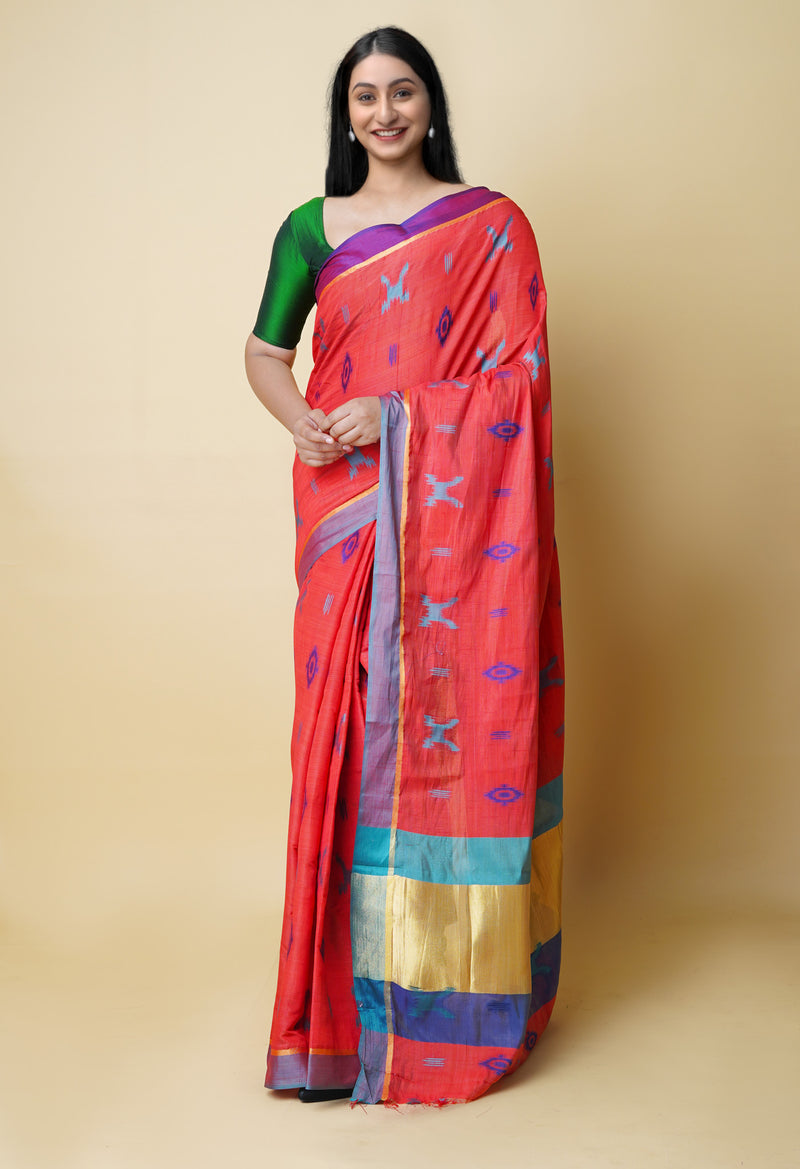 Red  Fancy Printed Bangalore Silk Saree-UNM73241