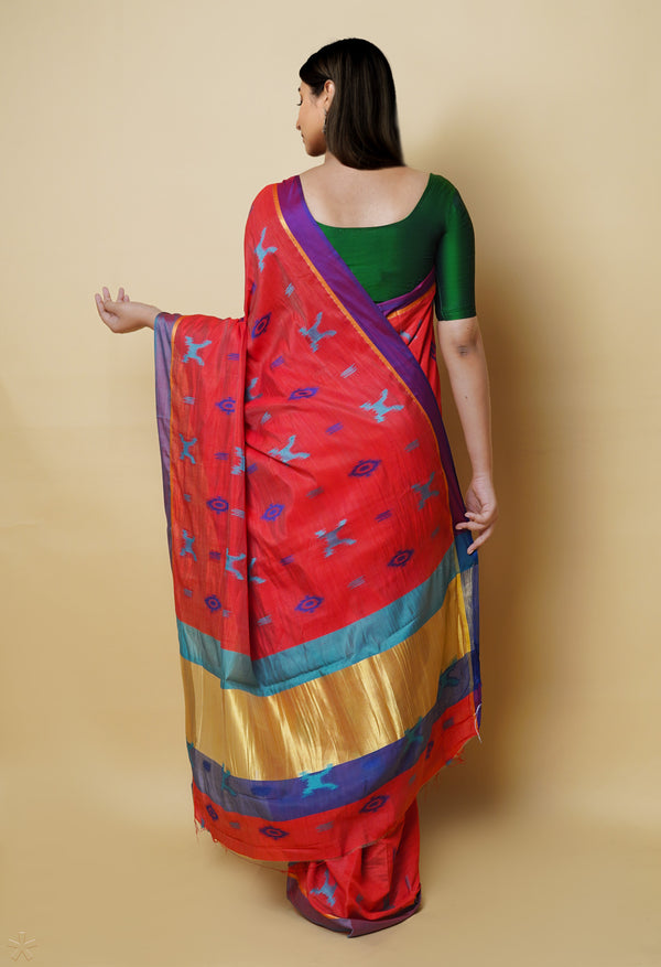 Red  Fancy Printed Bangalore Silk Saree-UNM73241