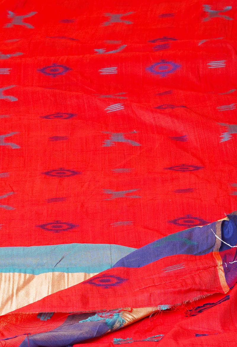 Red  Fancy Printed Bangalore Silk Saree-UNM73241