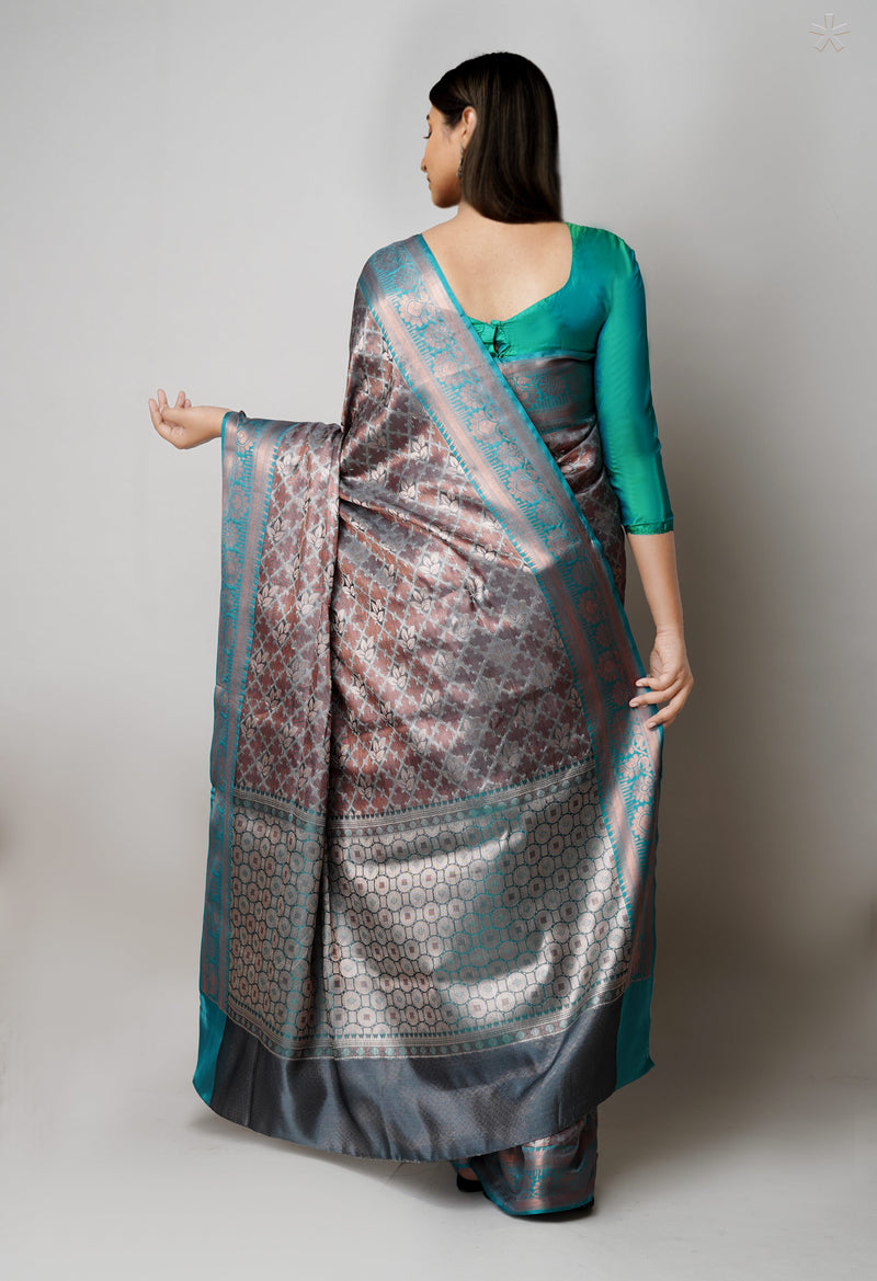 Green  Brocade Banarasi Sico Saree-UNM73372