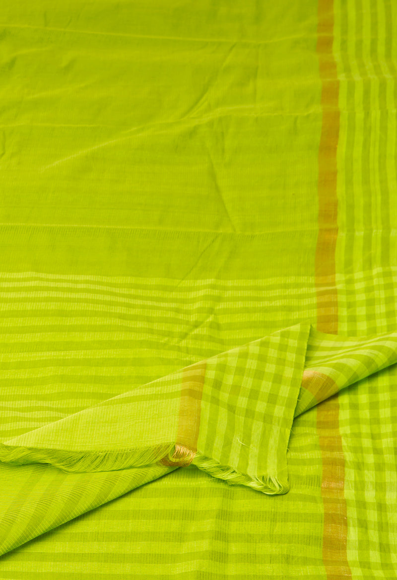 Green Pure  Mangalgiri Cotton Saree-UNM73481