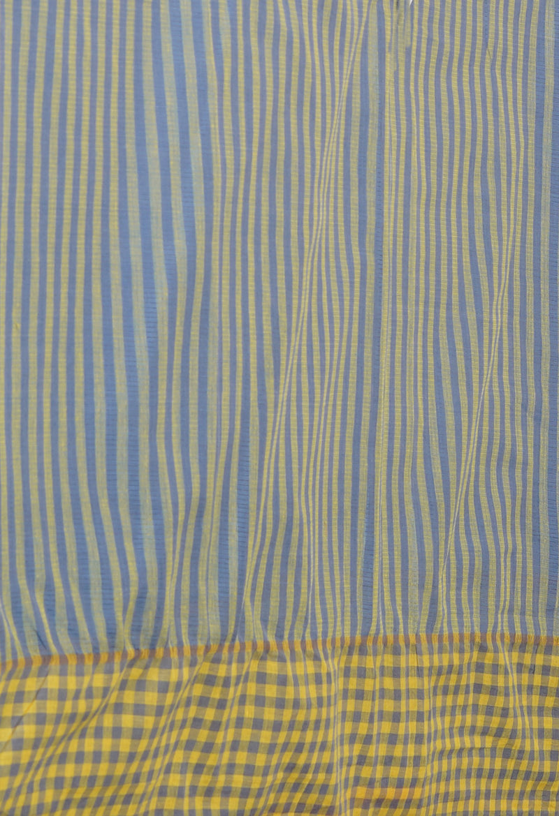 Blue Pure Mangalgiri Cotton Saree-UNM73514