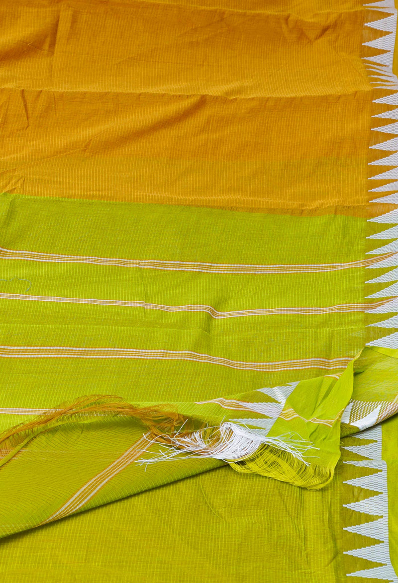 Dark Gold Brown Pure Mangalgiri Cotton Saree-UNM73528