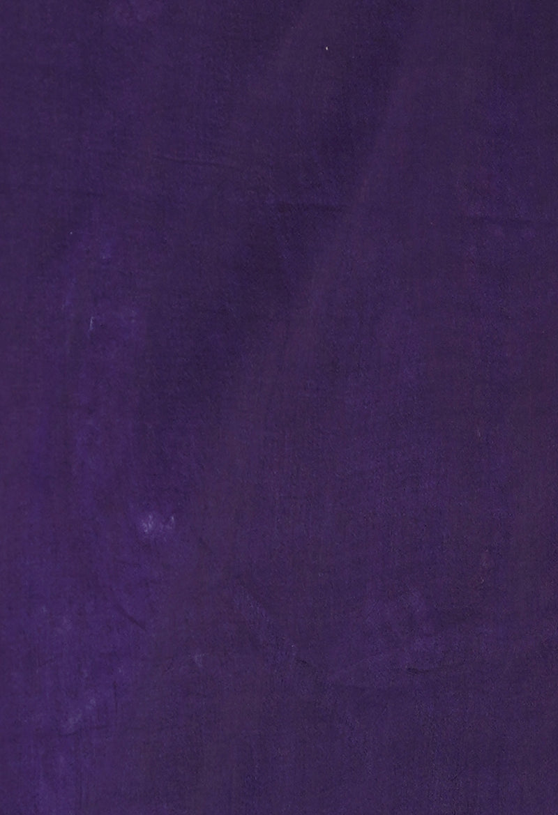 Pink-Dark Blue Pure  Batik Printed Chanderi Sico Saree-UNM73571