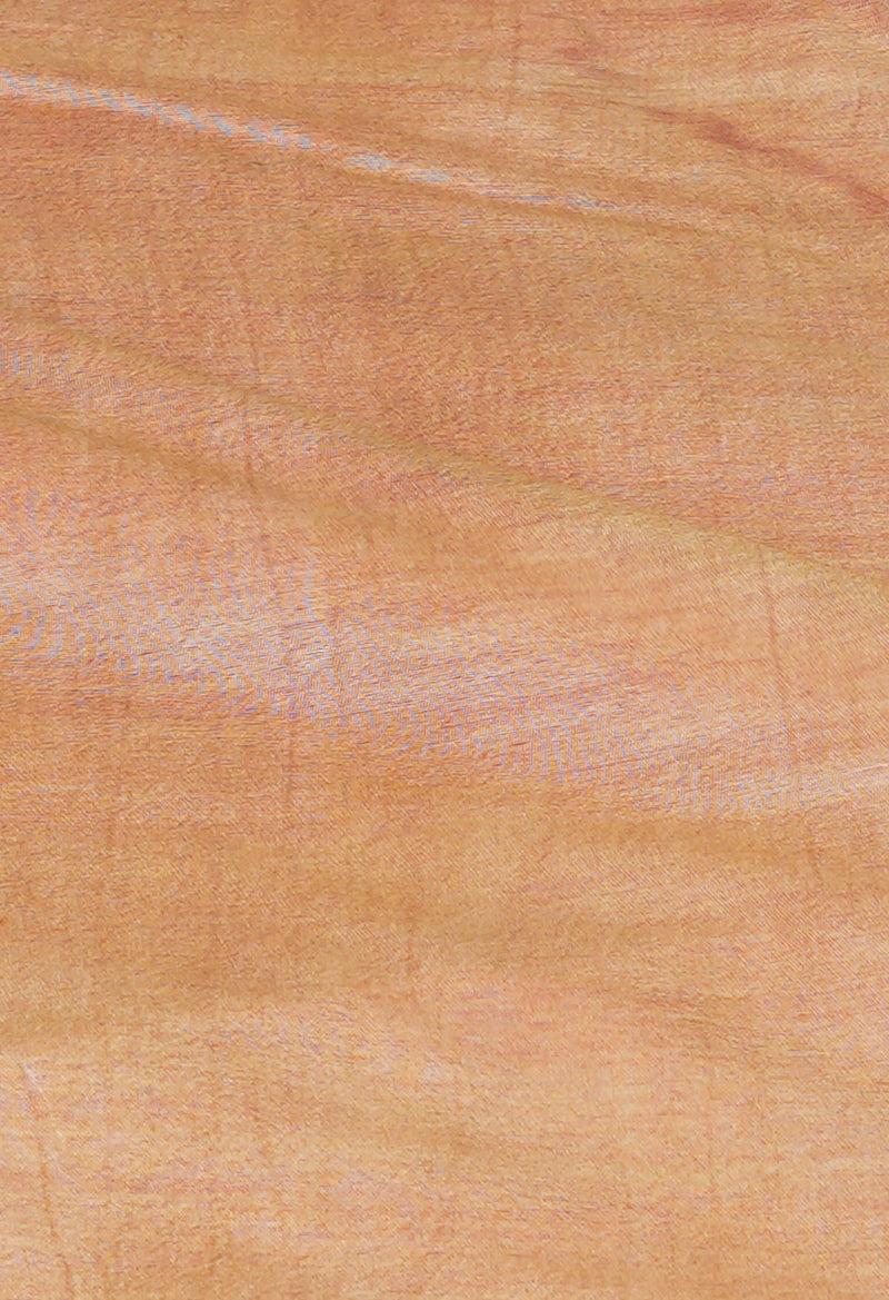 Pink-Brown Pure  Batik Printed Chanderi Sico Saree-UNM73589