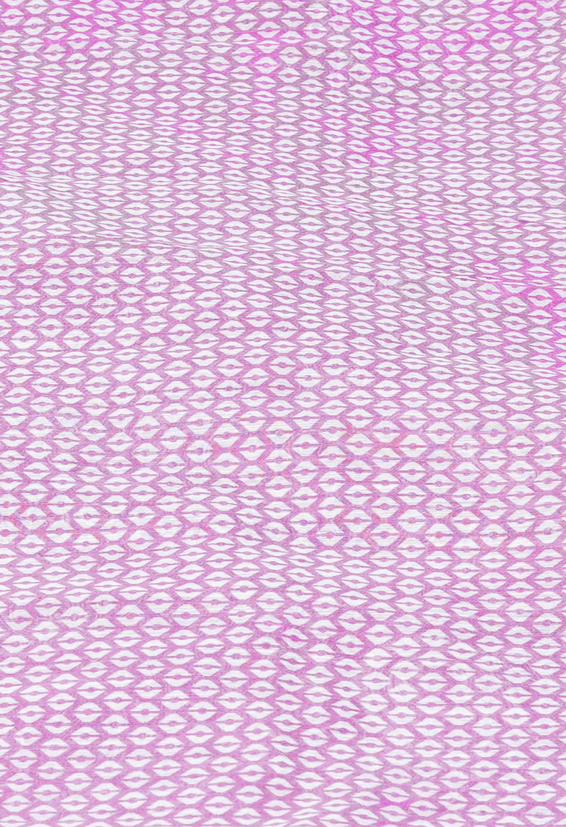 Pink  Screen Printed Chanderi Sico Saree-UNM73602