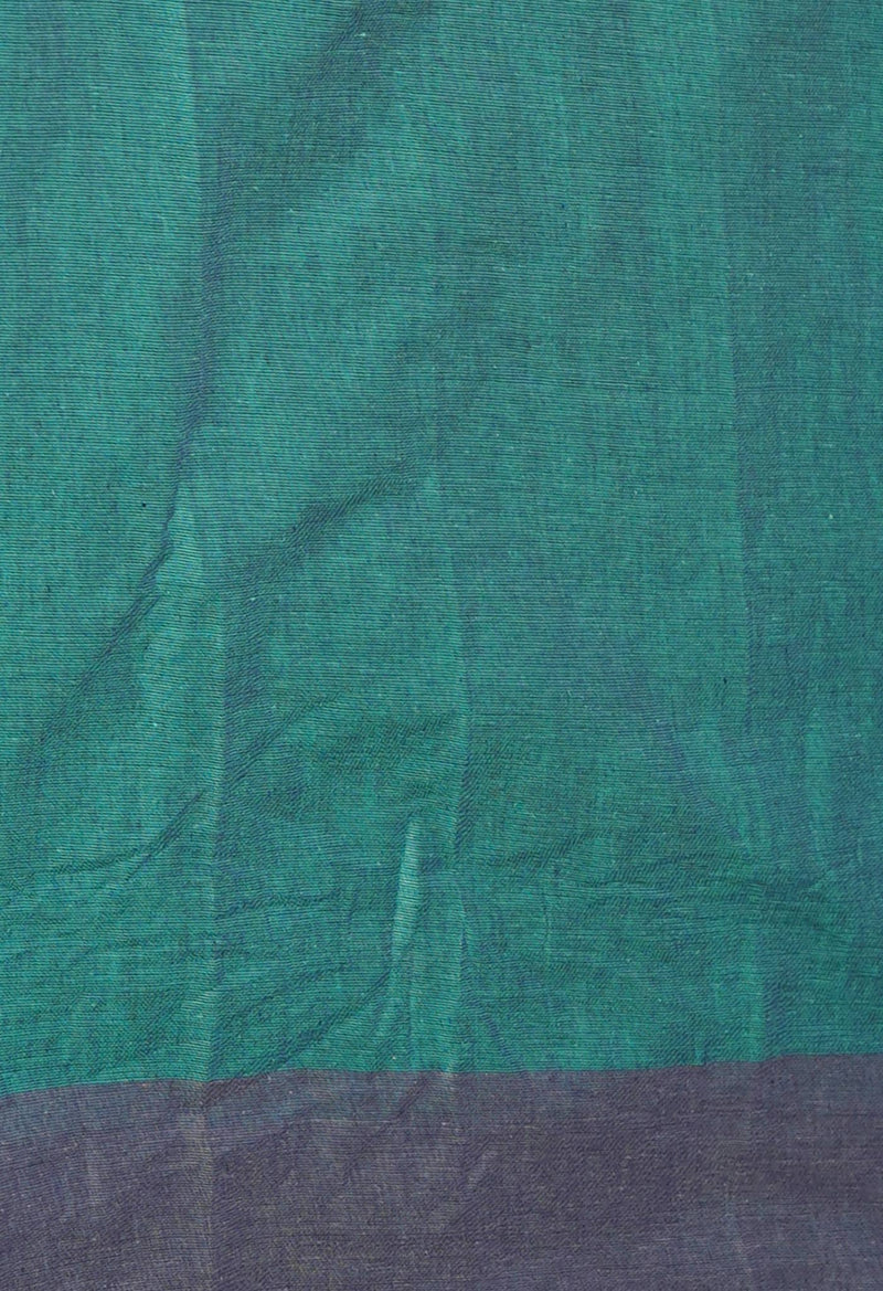 Pastel Green-Blue Pure  Plain Mangalagiri Cotton Saree-UNM73615