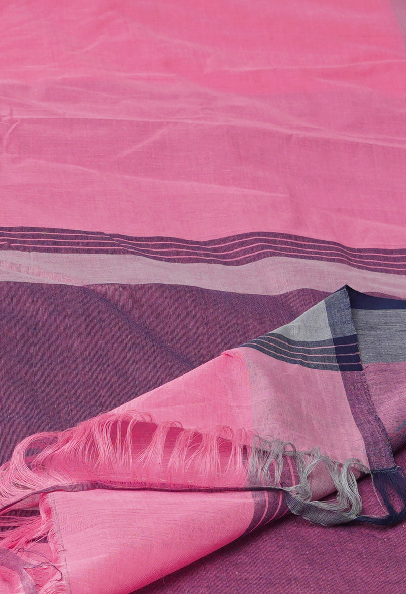 Pink Pure Mangalagiri Plain Mangalagiri Cotton Saree-UNM73618