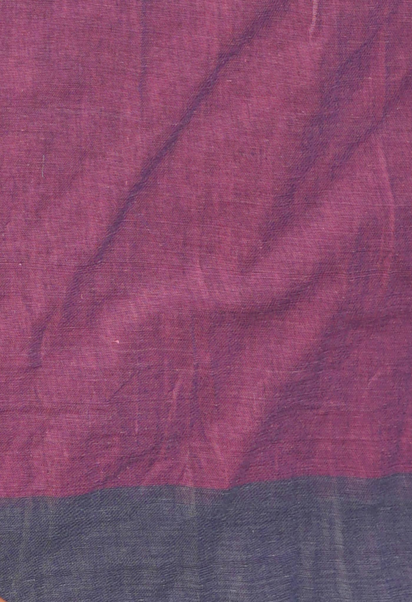 Pink Pure Mangalagiri Plain Mangalagiri Cotton Saree