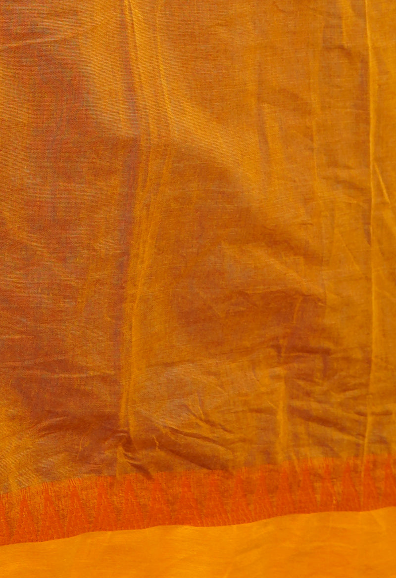 Blue-Red  Double shade Plain Chettinad Cotton Saree-UNM73620