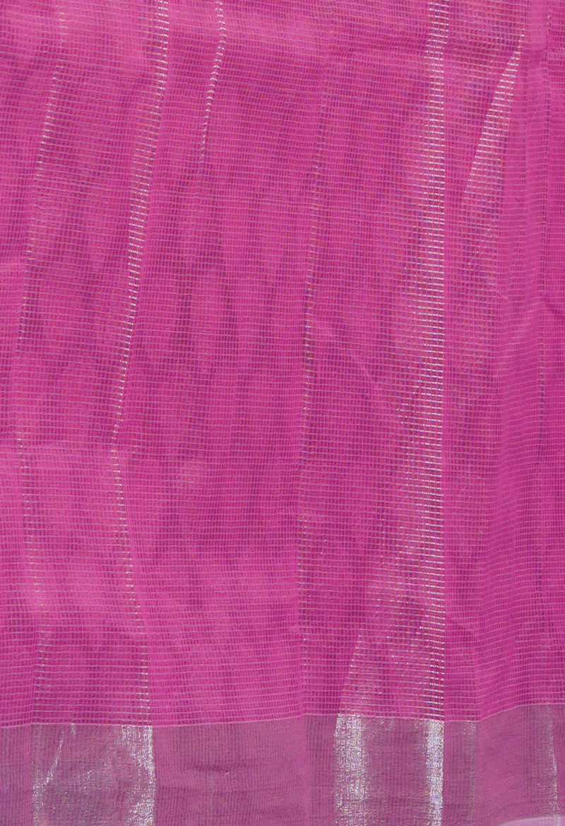 Pink Pure  Block Printed Kota Cotton Saree-UNM73667