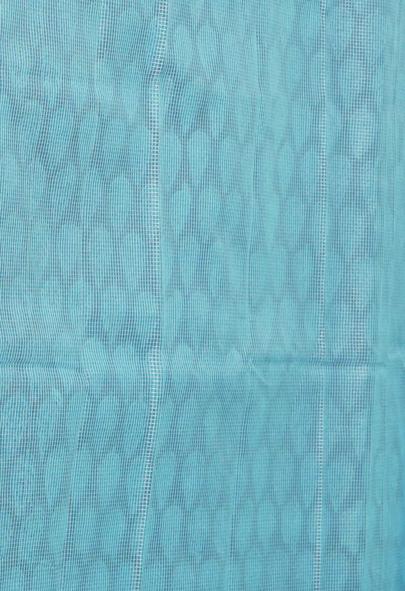 Blue Pure  Block Printed Kota Cotton Saree-UNM73672