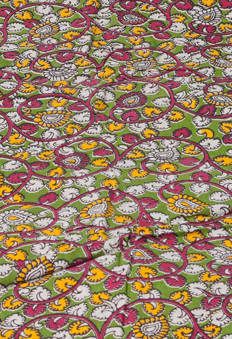 Cinnamon Brown  Pure Dyed Printed Kota Cotton Cotton Saree-UNM73739