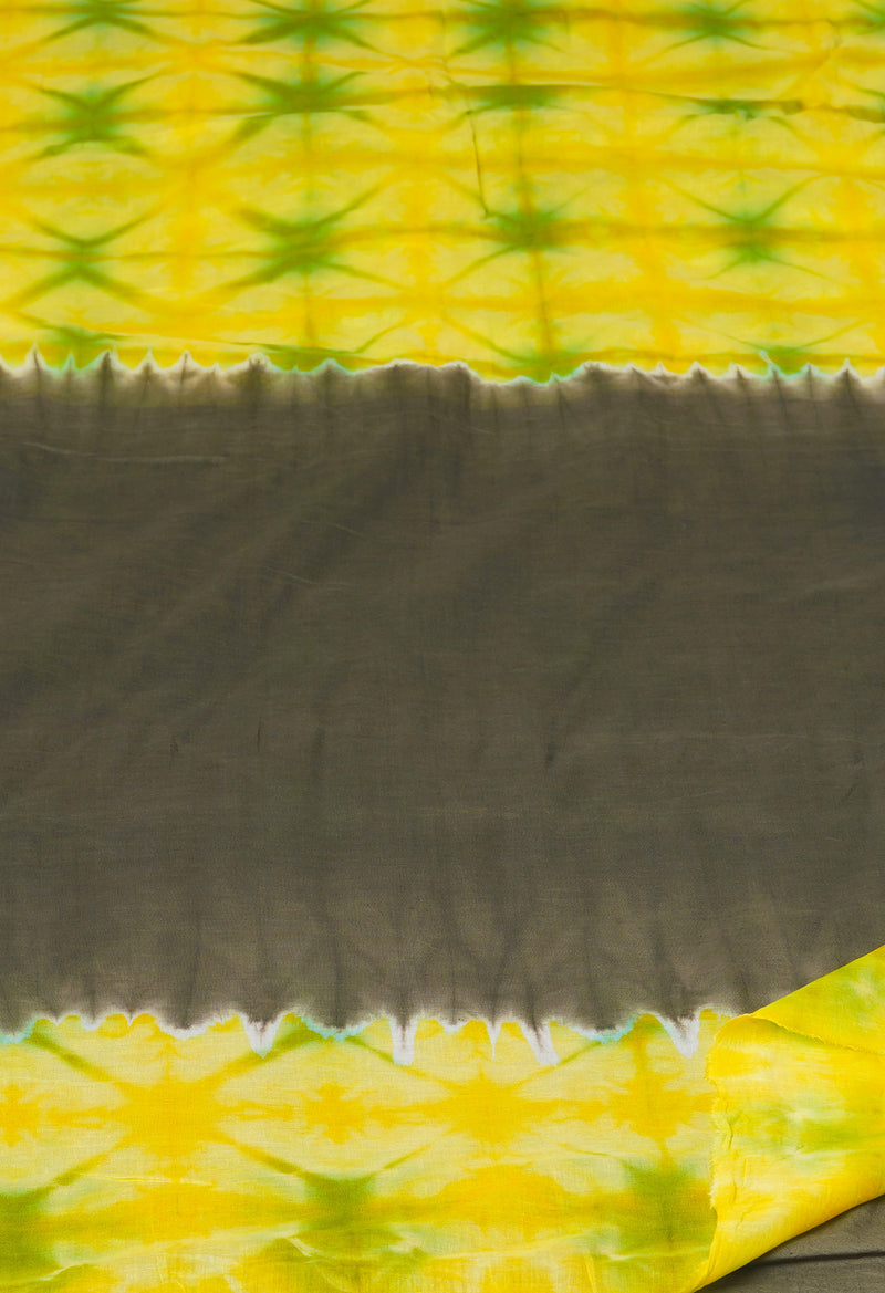 Multi Pure  Shibori Printed Superfine Mulmul Cotton Saree-UNM73775