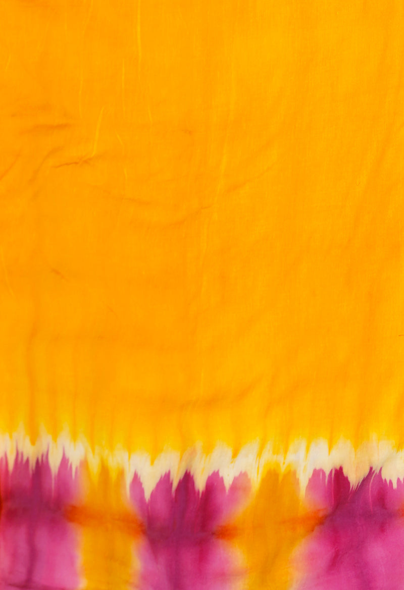 Multi Pure  Shibori Printed Superfine Mulmul Cotton Saree-UNM73786