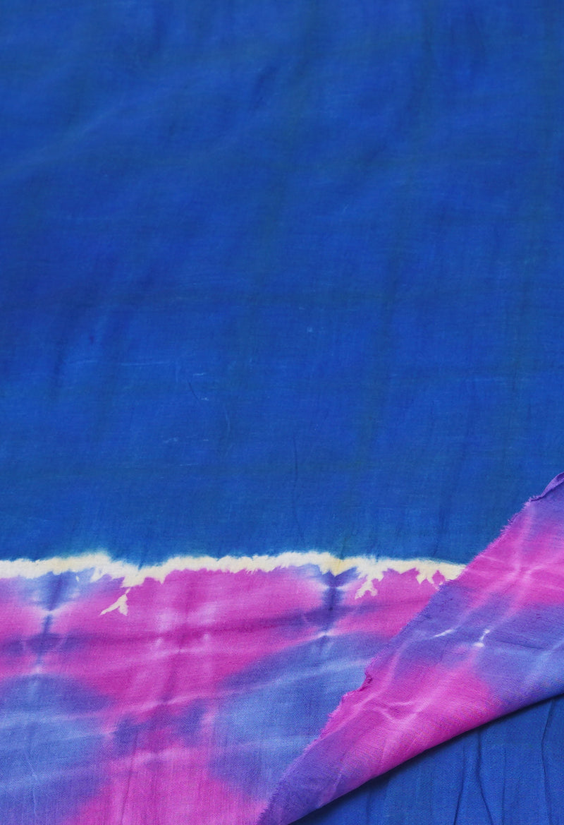 Multi Pure  Shibori Printed Superfine Mulmul Cotton Saree-UNM73790