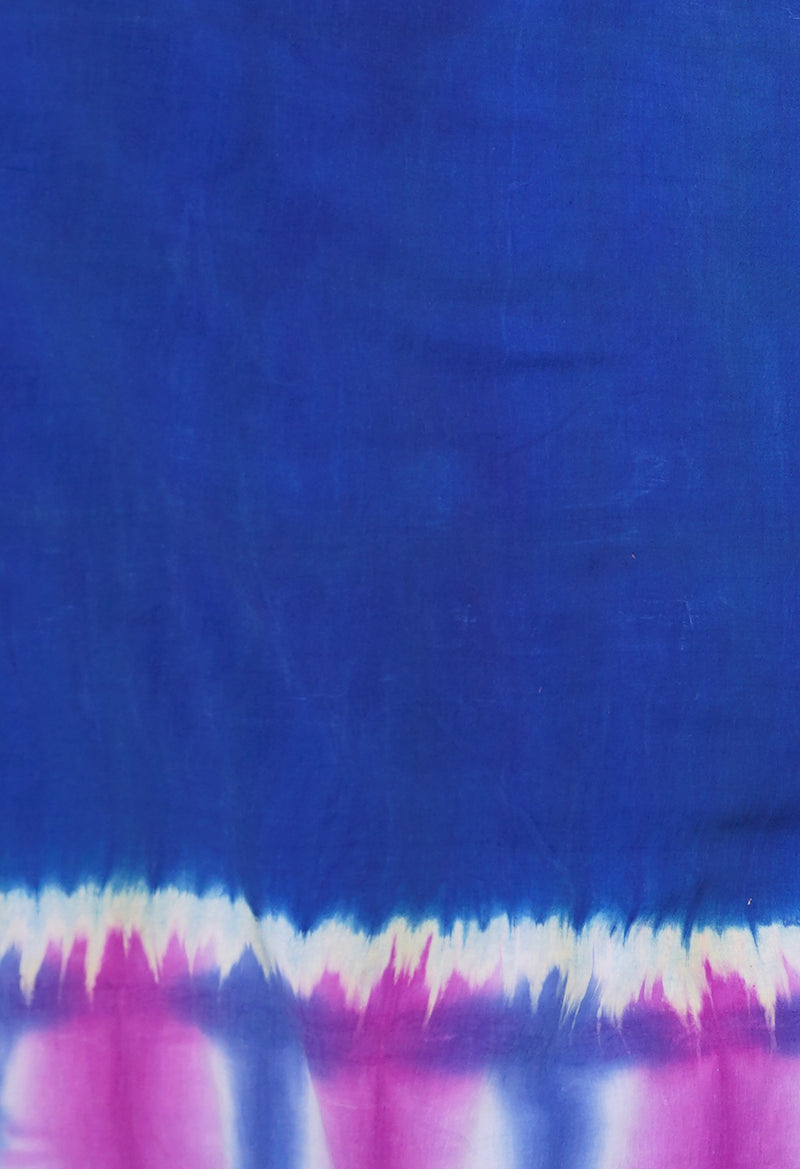Multi Pure  Shibori Printed Superfine Mulmul Cotton Saree-UNM73790
