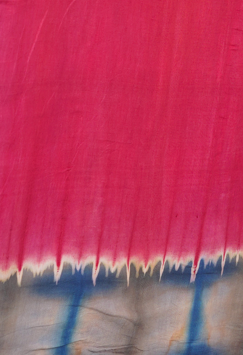 Multi Pure  Shibori Printed Superfine Mulmul Cotton Saree-UNM73791