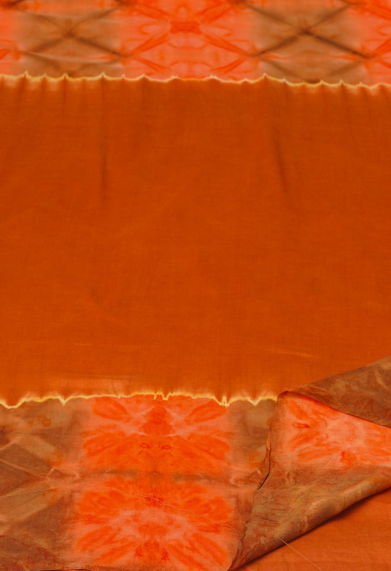 Multi Pure  Shibori Printed Superfine Mulmul Cotton Saree-UNM73794